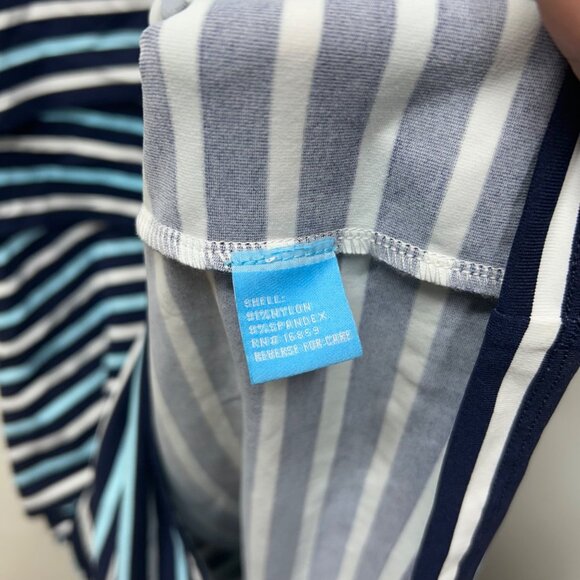 J.McLaughlin Womens Navy & Light Blue Striped Dress L - Picture 8 of 9